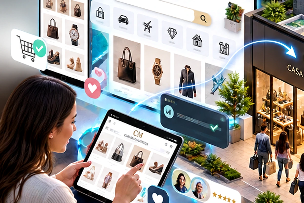 Cliente explorando productos y servicios de un negocio publicado en Casa Mackallister